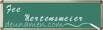 Fee Mertensmeier Visitenkarte